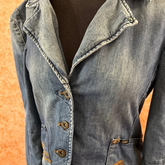 LEE Denim Blazer Size Medium - Picture 3 of 9